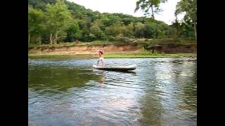 preview picture of video 'Canoe Surfing on the Gasconade River(Bow Style)'