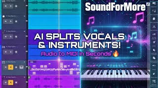 n-Track Studio Pro DAW - Tutorial 12: AI MixSplit and Audio to MIDI Instrument ⭐️⭐️