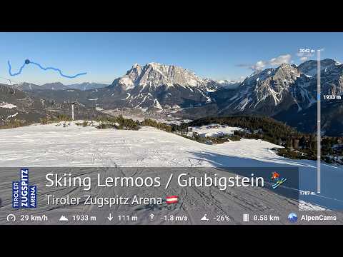 Skiing Lermoos / Grubigstein ⛷️ Tour of the Ski Resort