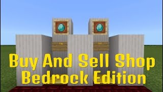 Buy And Sell Shop In Bedrock Edition!| Command Block Tutorial
