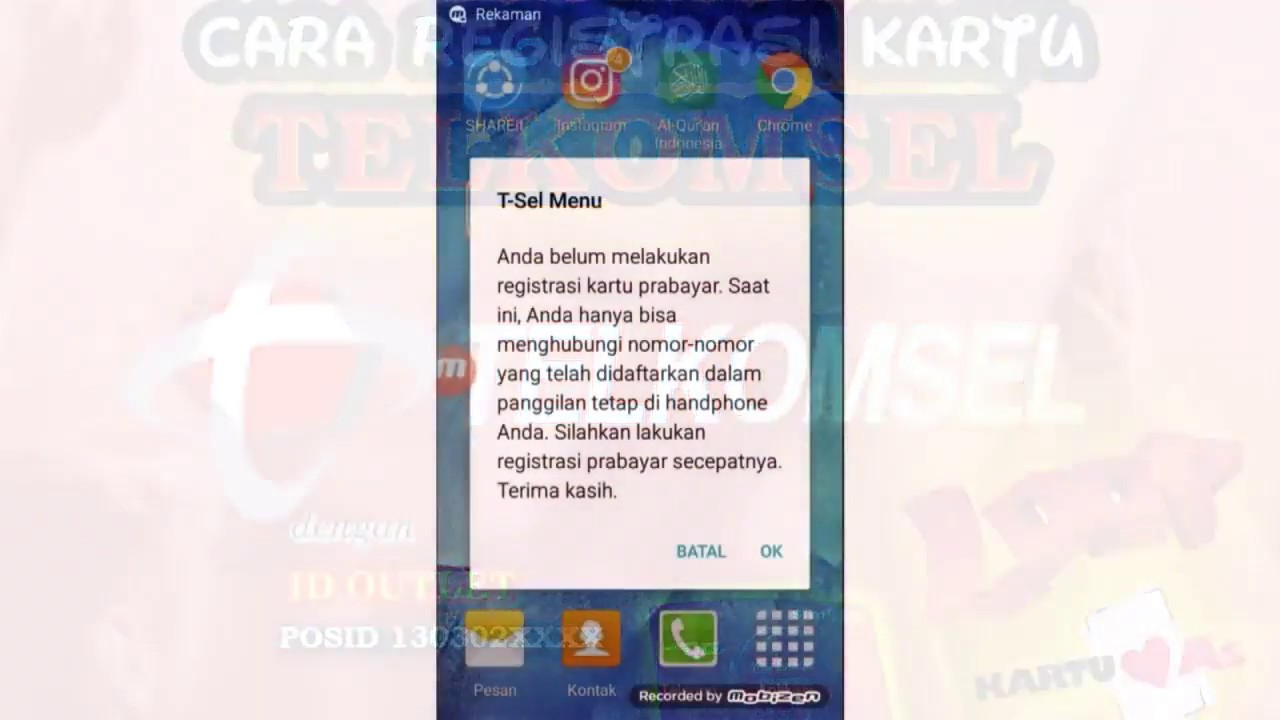 Tutorial : Cara Registrasi Kartu Telkomsel dengan ID Outlet [100%Work]