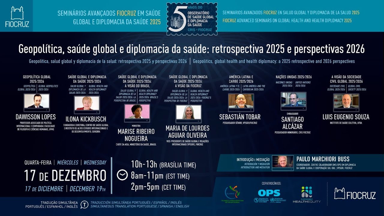 350 - Geopolitics, global health and health diplomacy: 2025 retrospective and 2026 perspectives