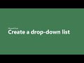 How to create a drop-down list in Microsoft Excel