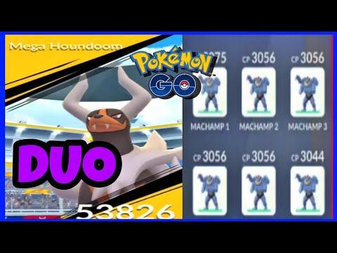 Duo Mega Houndoom Raid Boss in Pokemon Go