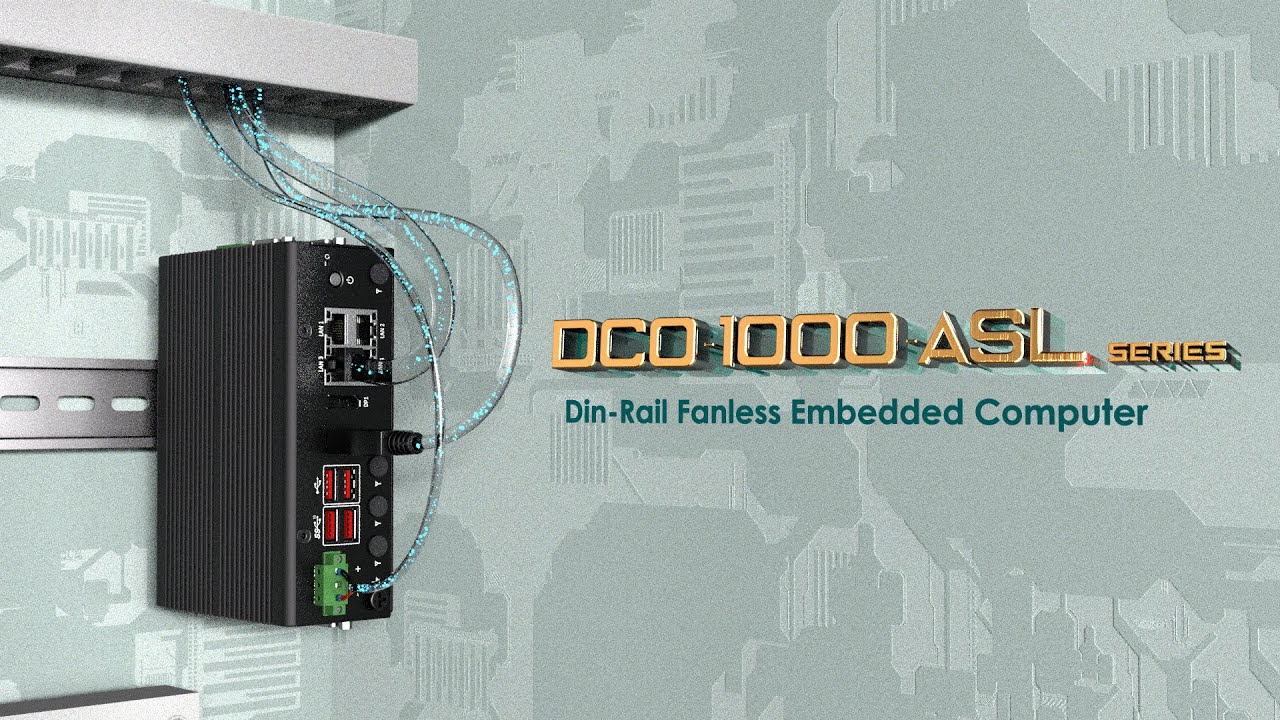 DCO-1000-ASL: DIN-Rail Fanless Embedded Computer