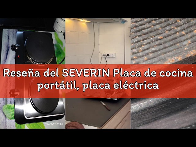 Vídeo relacionado con SEVERIN Placa de cocina portátil, placa eléctrica para cocinar fácil de limpiar, hornillo eléctrico con termostato regulable, acero inoxidable cepillado, 1500 W, KP 1092