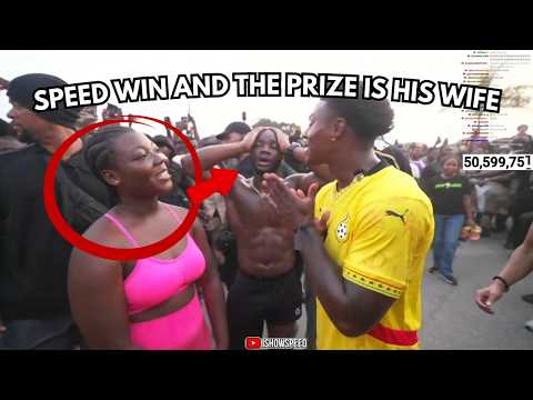 Speed raced a fan… if he won, he gets to marry his wife 😭💀