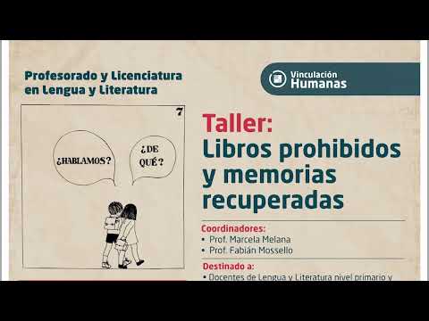 Realizarán el taller “Libros prohibidos y memorias recuperadas”