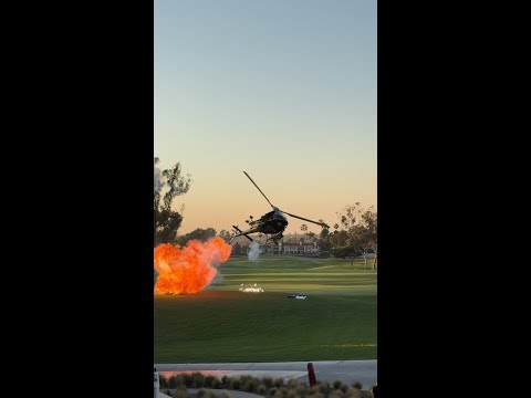 Helicopter puts on a show at California country club