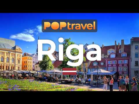 RIGA, Latvia 🇱🇻 - Beautiful Summer Tour - 4K HDR with captions