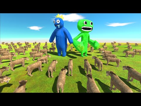Who Can Beat All Smilodon | Rainbow Friends Blue or Jumbo Josh - Animal Revolt Battle Simulator