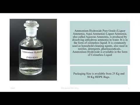 Ammonium Hydroxide Pure Grade