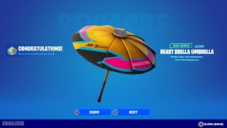How To Get Beast Brella Umbrella Glider FOR FREE In Fortnite (Unlocked Mrbeast Bundle) Mrbeast