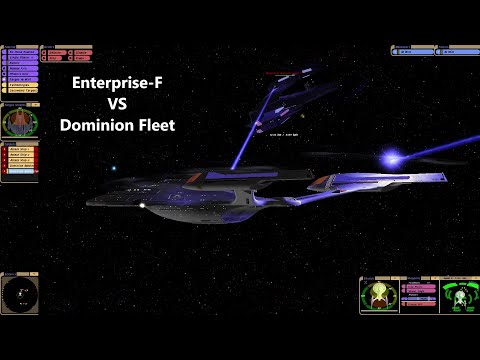 USS Enterprise F VS Dominion Fleet | Starfleet VS Dominion | Star Trek Bridge Commander Battle |