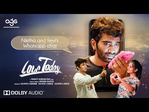 Love Today Movie Scene -  Nikitha and Revi's Whatsapp chat | Pradeep Ranganathan | AGS Entertainment