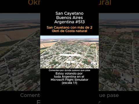 San Cayetano, Buenos Aires desde el Microsoft Flight Simulator #sancayetano #buenosaires #msfs