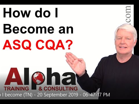 How do I become a Certified Quality Auditor (ASQ CQA)? - YouTube