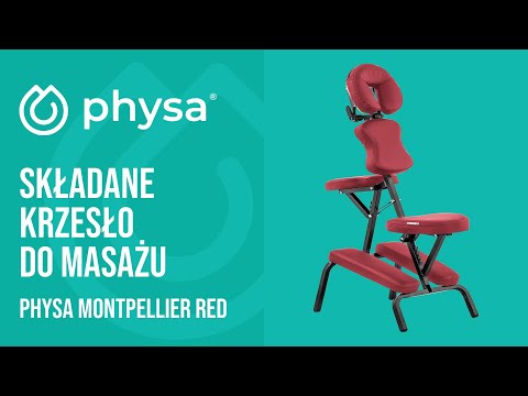 Video - Łóżko do masażu składane - 47 x 72 x 115 cm - 160 kg - czerwone