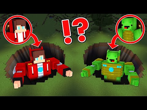 Who Found TRANSFORMERS JJ and Mikey in a PIT in Minecraft - Maizen