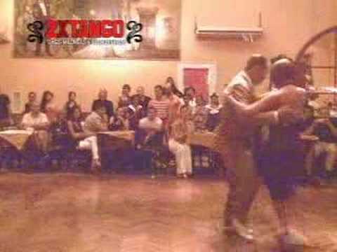  Fabian Peralta  and  Virginia Pandolfi  are  dancing  to  the  tango  "  Saludos  "