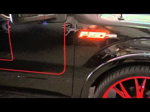 RECON Part # 264282AM 09-14 Ford F-150 Illuminated Emblems in AMBER LED
