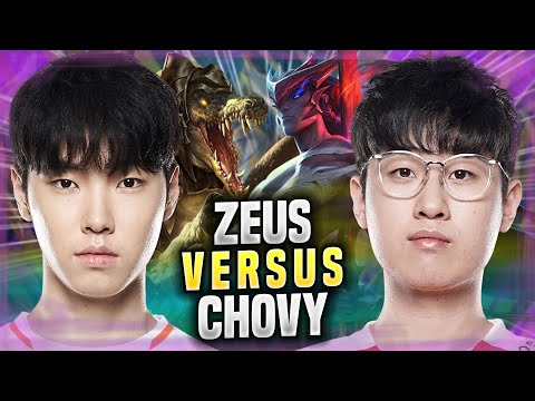 GEN CHOVY vs T1 ZEUS! - GEN Chovy Plays Renekton TOP vs T1 Zeus Yone! | Preseason 2022