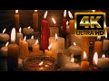 2 Hours Burning Candles And Relaxing Music In 4K Cinematic Look In 24fps No Loops