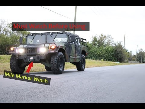Humvee Build - HMMWV Winch Operation and Testing