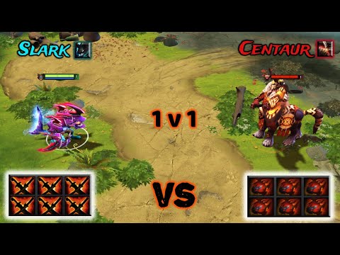Slark (6x sange&yasha) vs Centaur (6x heart) | Essence shift vs Retaliate | 1v1 who wins???