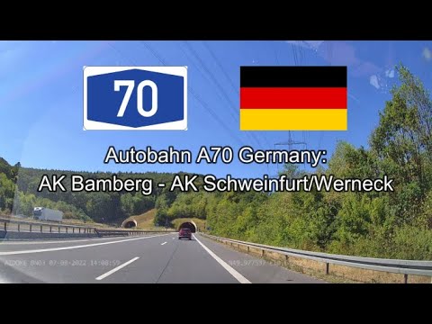 Germany A70 Maintalautobahn: AK Bamberg - AK Schweinfurt/Werneck