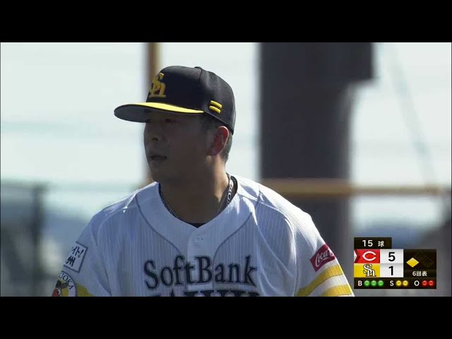 【ファーム】ホークス・渡邉雄大 バースデー登板で1イニングを無失点に抑える!! 2021年9月19日 福岡ソフトバンクホークス 対 広島東洋カープ(ファーム)