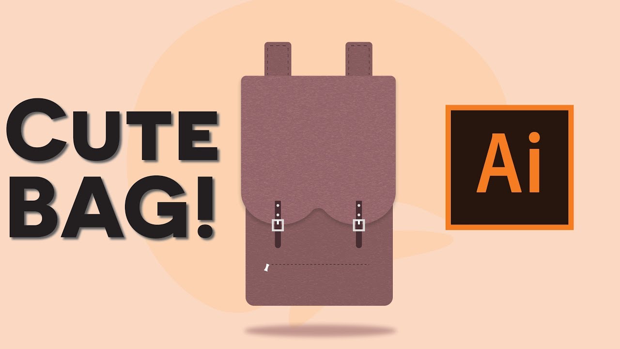 Textured Bag Vector Illustration | ADOBE ILLUSTRATOR (Quick Tutorial)