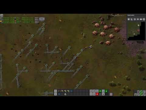 pwning biters with a mechanical zerg rush in factorio