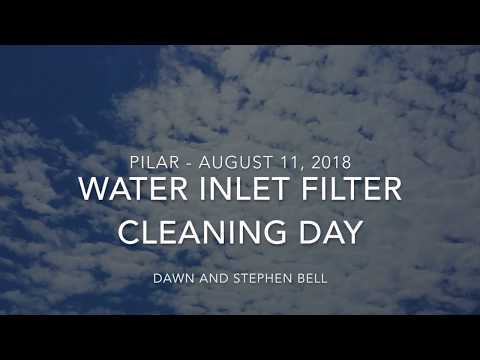 Catamaran Yacht Maintenance- Sea Water Inlet Filter Cleaning Day.  EP12
