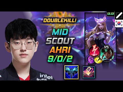 Ahri Mid Build Scout Everfrost Electrocute - LOL KR GrandMaster Patch 13.13
