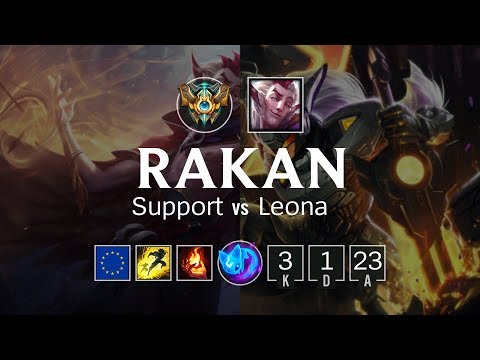 Rakan Support vs Leona - EUW Challenger Patch 8.8
