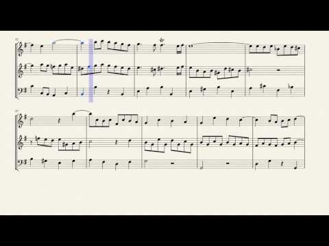 Trio in G Major (BWV 586) for Woodwind Trio