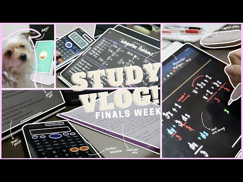 study vlog (finals week) 🌱 cramming, lots of ipad note taking, forest, making a ppt, mini motorways
