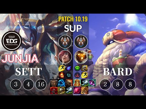 EDG JunJia Sett vs Bard Sup - KR Patch 10.19