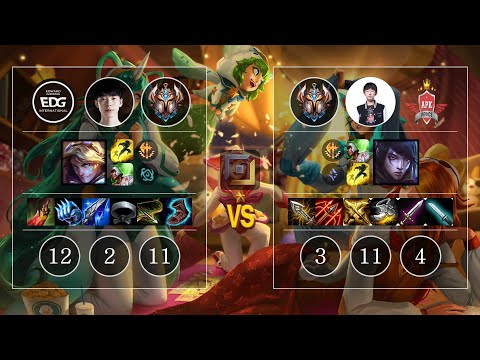 EDG Hope Ezreal vs APK Trigger Aphelios Bot - KR Patch 10.12