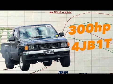 300hp Isuzu Rodeo 4JB1T Dyno Pull