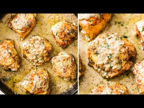Chicken Baked in Garlic Parmesan Cream Sauce