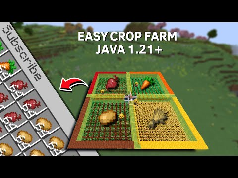 Minecraft Multi Crops Farm That Gives Tons Of Food! (Java 1.21+)