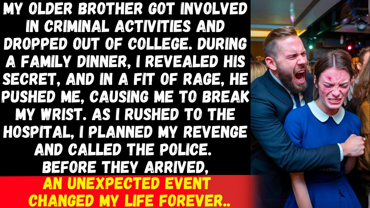 My brother got involved in crime & dropped out of college. When I exposed him he slapped me but then