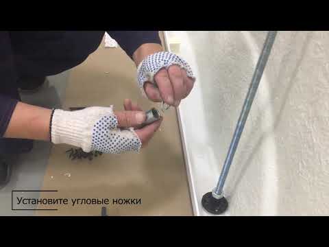 Cборка прямоугольной ванны Тритон на Х каркаса