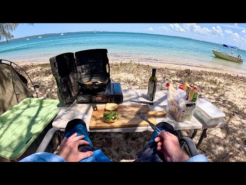 Alleine campen, angeln und meinen Fang essen