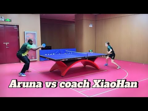 Quadri Aruna and coach Xiao Han - A Friendly Match