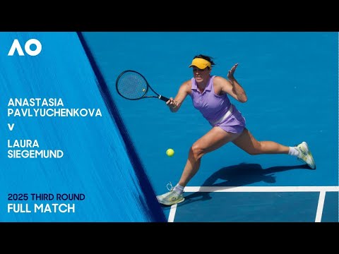 Anastasia Pavlyuchenkova v Laura Siegemund Full Match | Australian Open 2025 Third Round