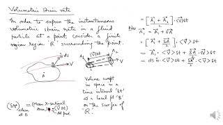 Lecture 4 VOLUMETRIC STRAIN RATE
