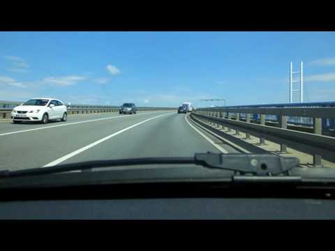 Auf der neuen Rügenbrücke von Stralsund nach Rügen